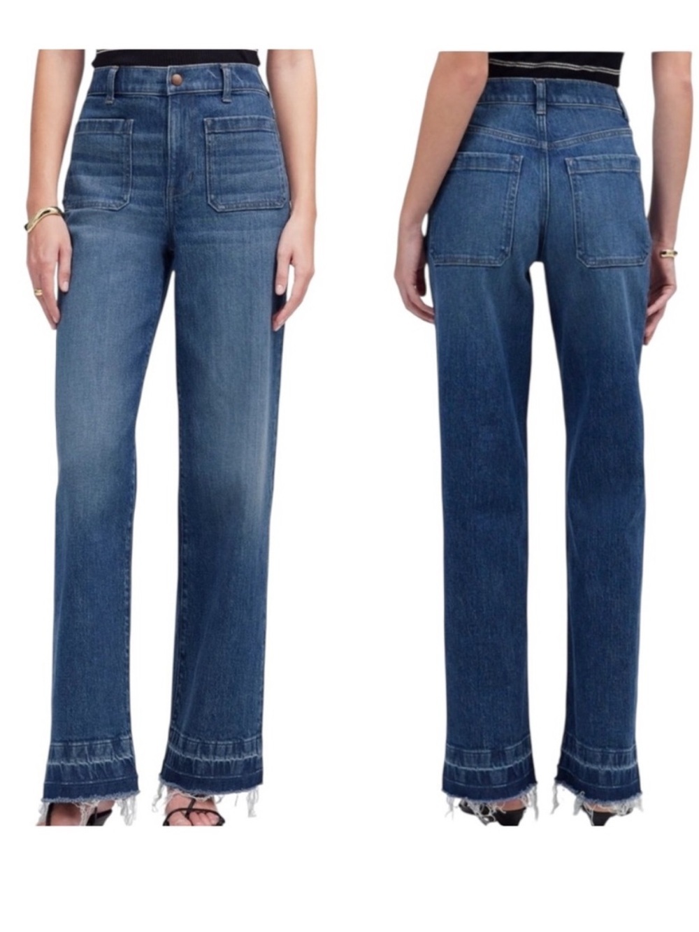 Madewell Emmett Wide-Leg Jean: Let Down Hem Edition 28 Archibald wash NT999 $138